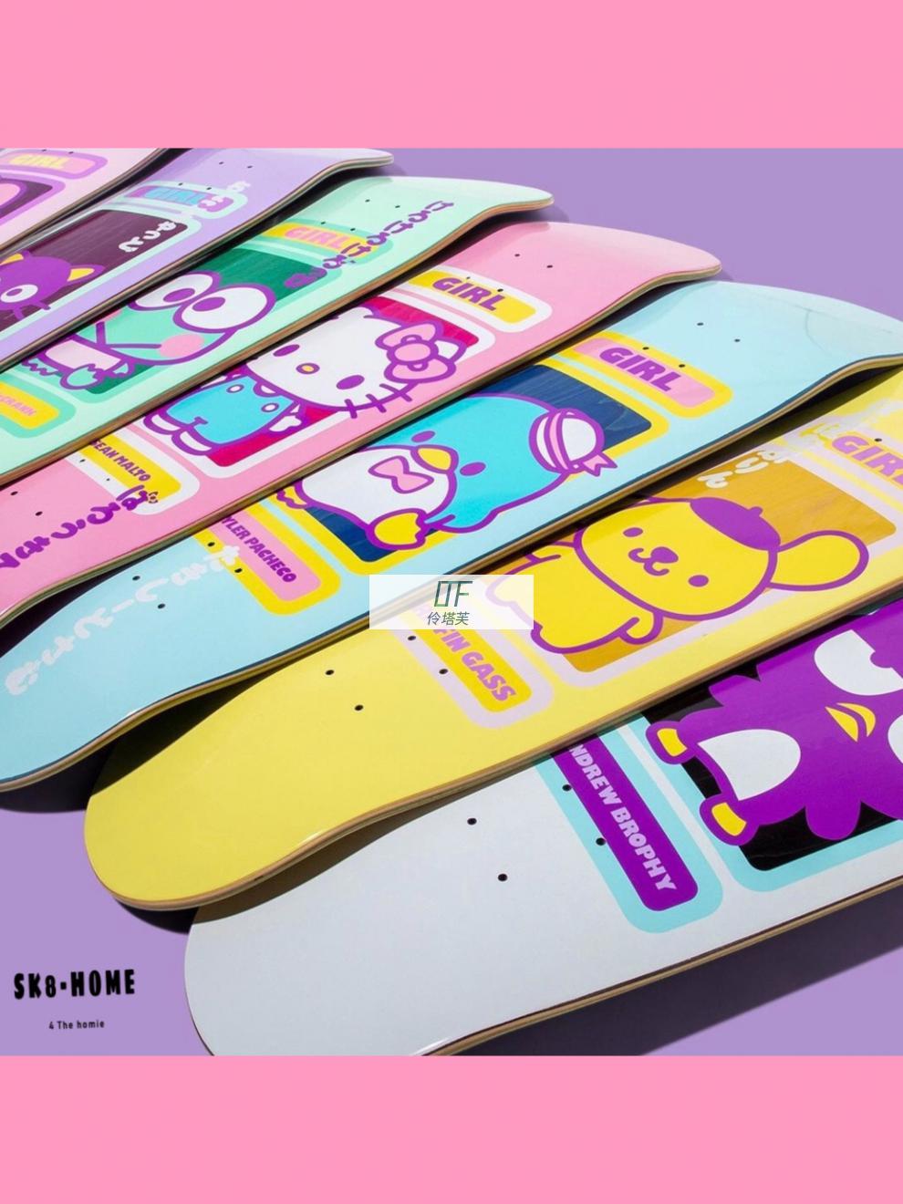 girl三丽鸥联名专业滑板出品girl三丽鸥sanrio限量合作款美乐蒂联名滑