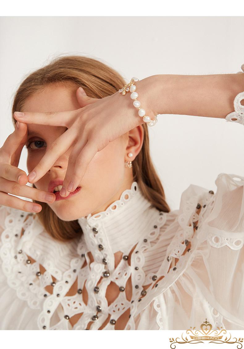 小蜜蜂淡水珍珠手链女小众设计气质个性潮流时尚网红手饰 小蜜蜂手链