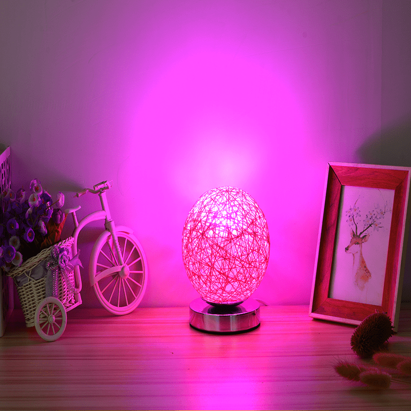 床头灯七彩调光浪漫彩色遥控调光情趣灯插座婚房小夜灯节能七彩灯卧室