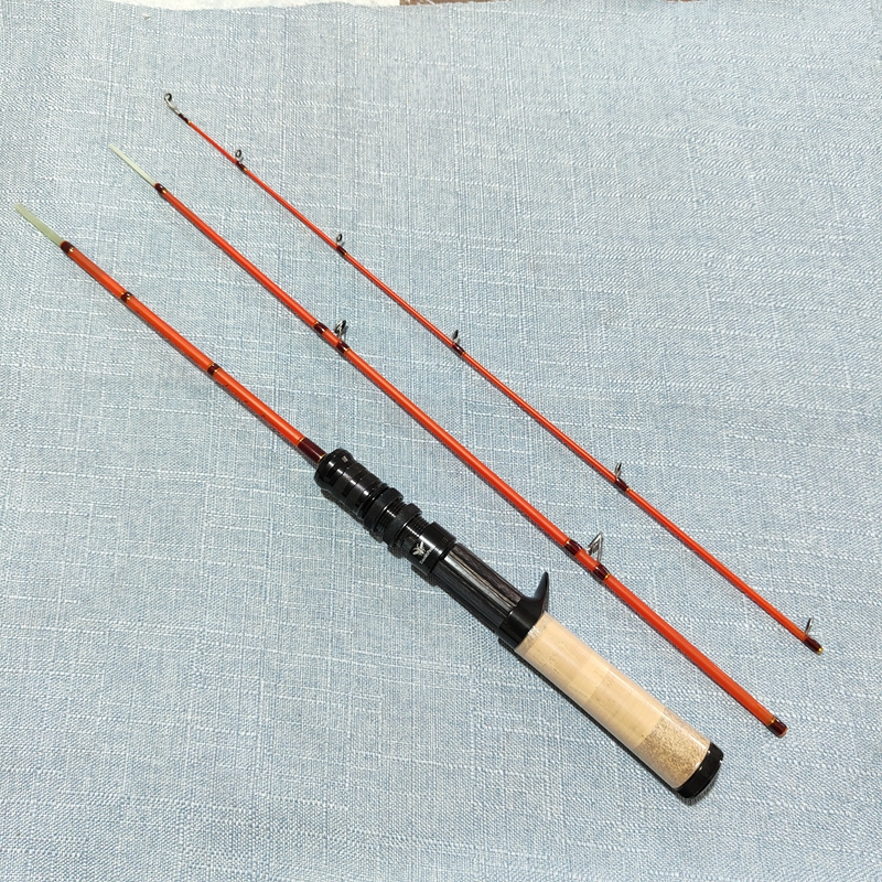 glass473橙色枪柄三节玻纤弹射路亚竿微物竿同款浅灰色