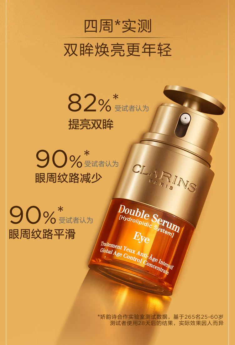 娇韵诗（CLARINS）纤颜紧致精华 淡化细纹 情人节日礼物新年礼物送女友送老婆 双萃眼霜20ml