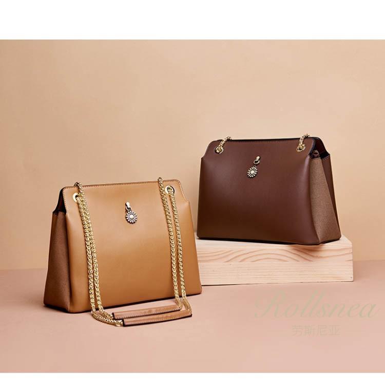 劳斯尼亚(rollsnea)单肩包女2020新款时尚包包女包大容量真皮托特包