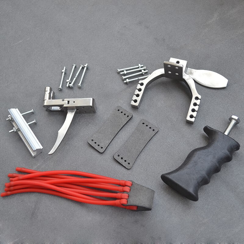 ldn弹弓散放器不锈钢夹弹器前门方管两轴联动固定滑动件扳机握把把手