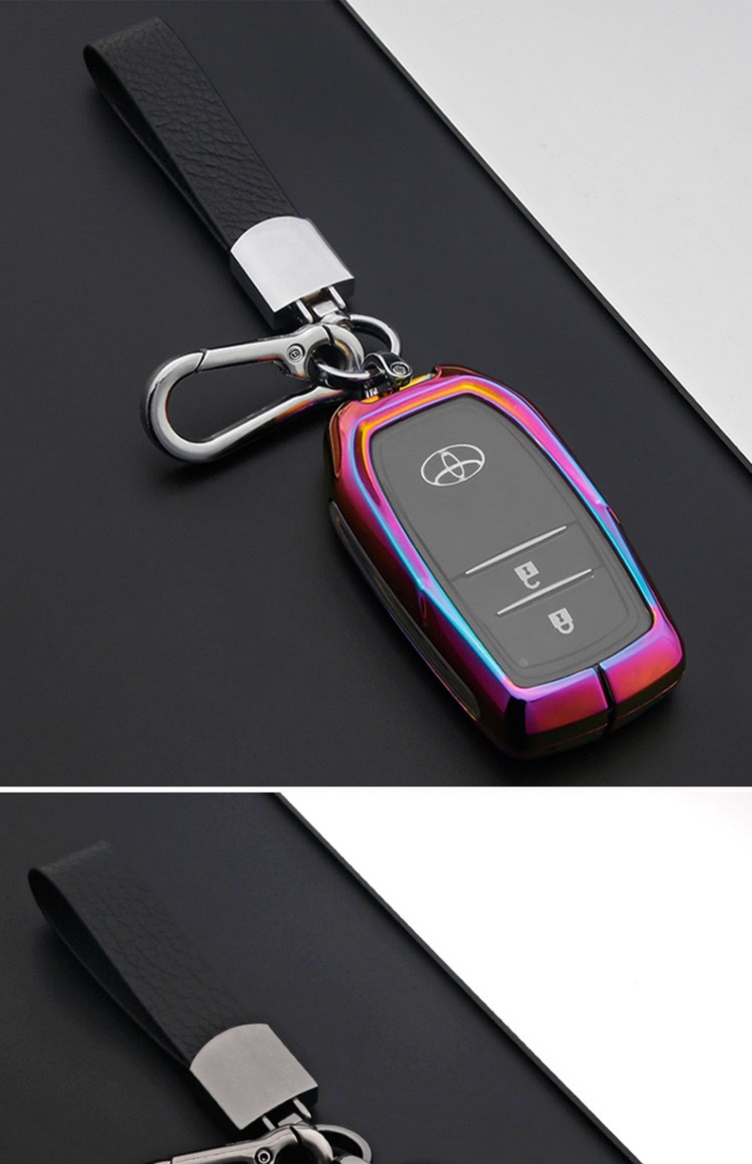 适用于2022款丰田卡罗拉锐放钥匙套21款全新卡罗拉汽车包壳扣男女金属