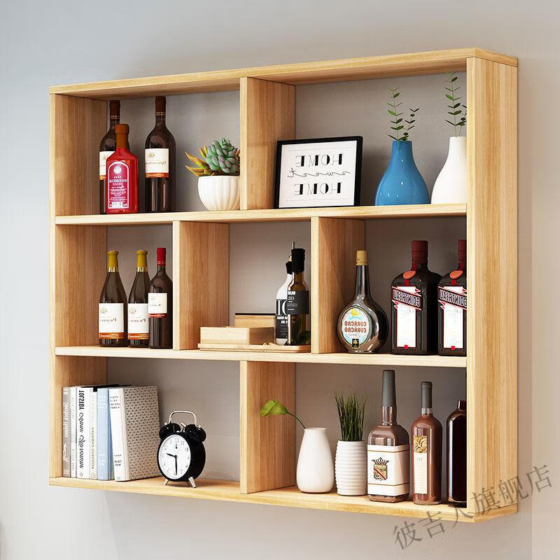 酒架墙上展示架多功能红酒柜家用酒柜红酒架墙上简易小酒柜长100高100
