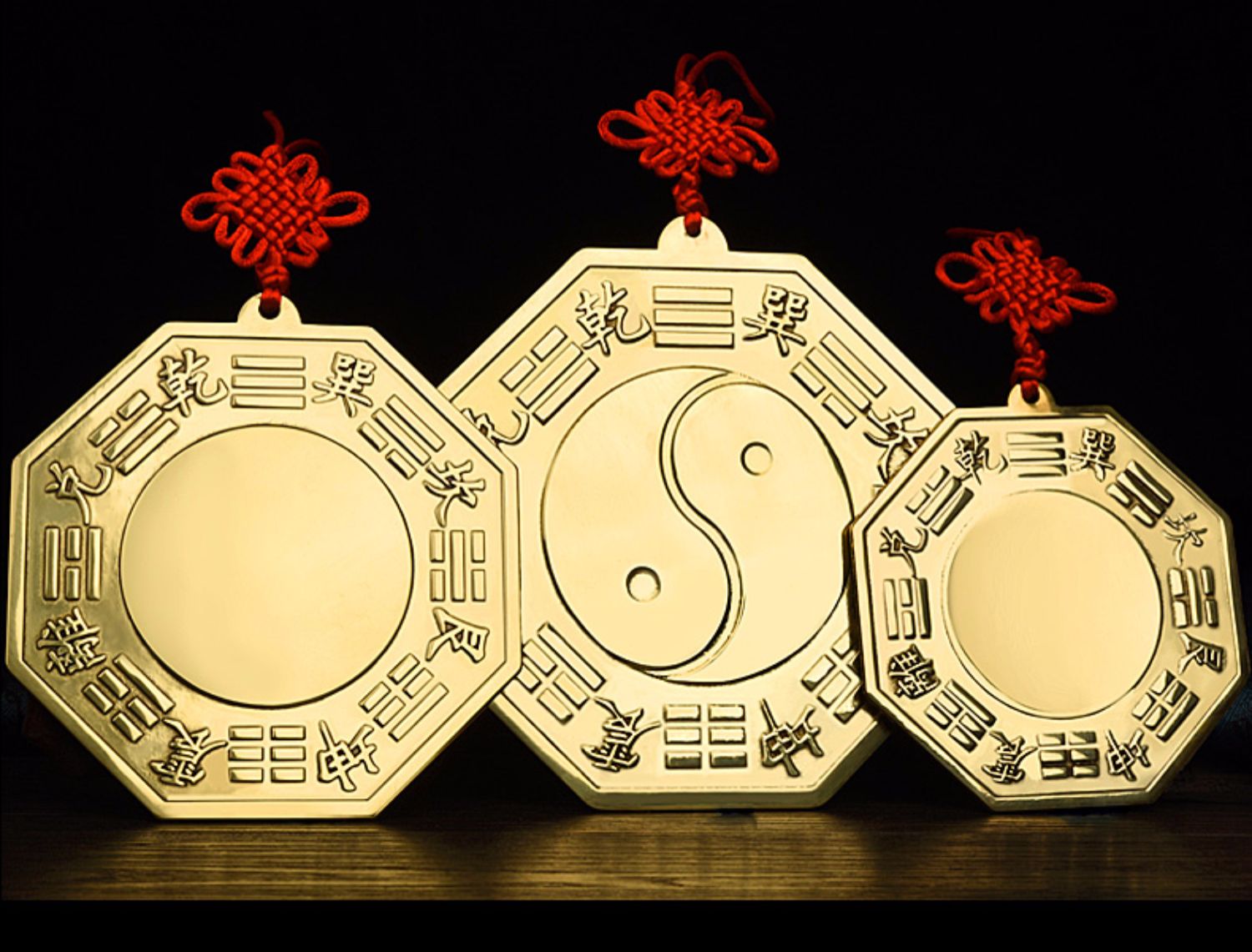 八卦镜凸镜铜家用九宫太极门口乔迁面凹镜挂件客厅店铺办公摆件凸镜16