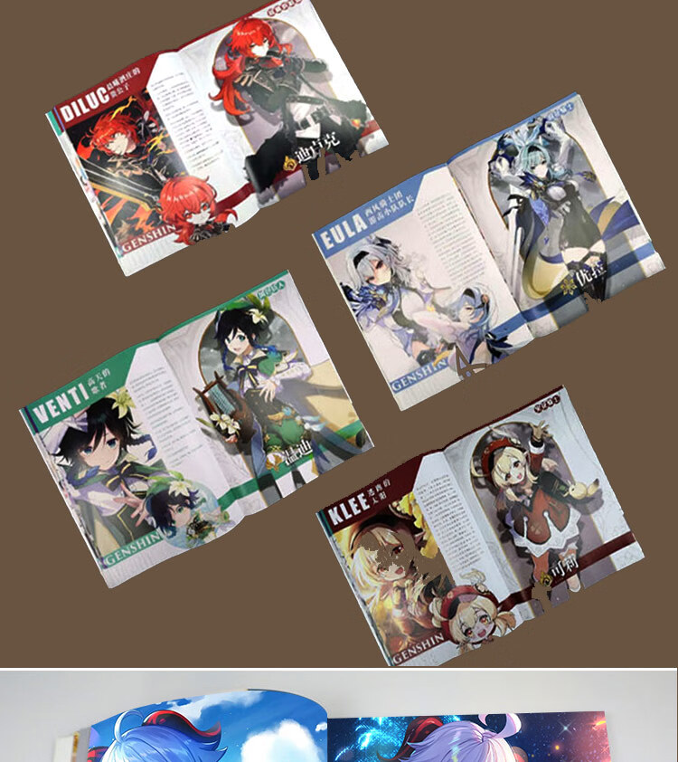 原神胡桃明信片 胡桃画集 原神周边高清二次元海报照片画册明信片贴纸