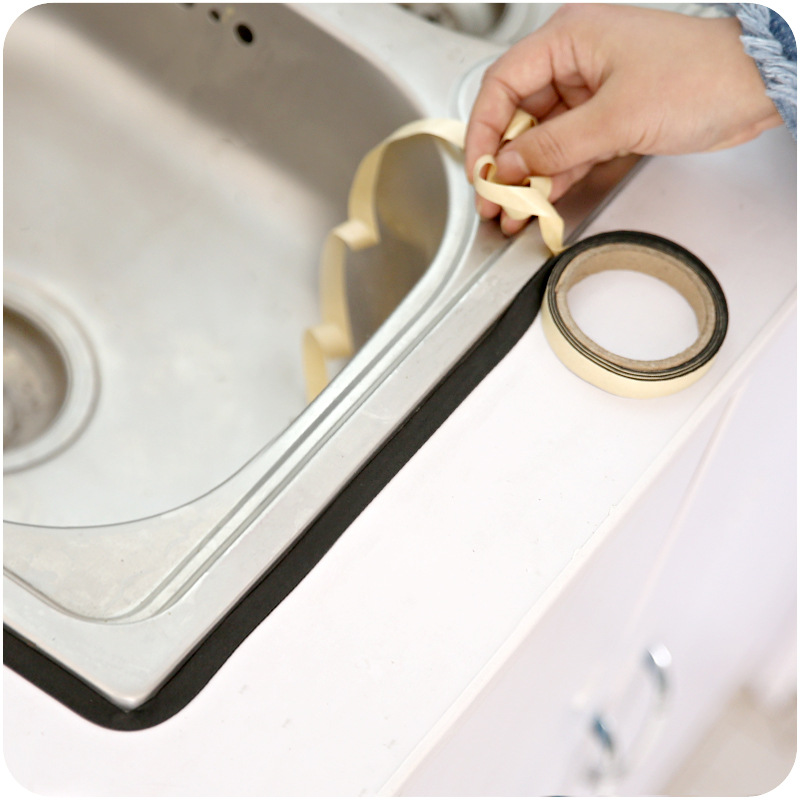 煤气灶台缝隙防污条厨房水槽贴美缝贴 门窗防尘防水密封条灶台防油挡