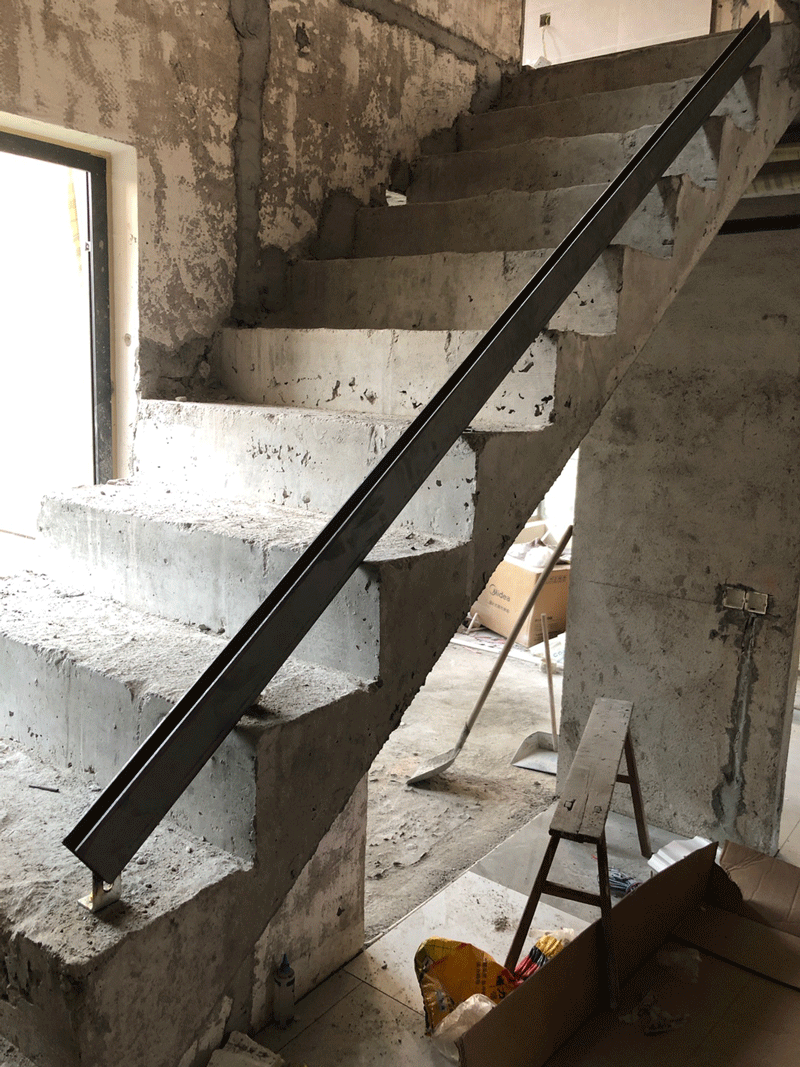 玻璃护栏楼梯扶手栏杆u型地埋槽钢玻璃卡槽预埋阳台轨道工程无框御舵