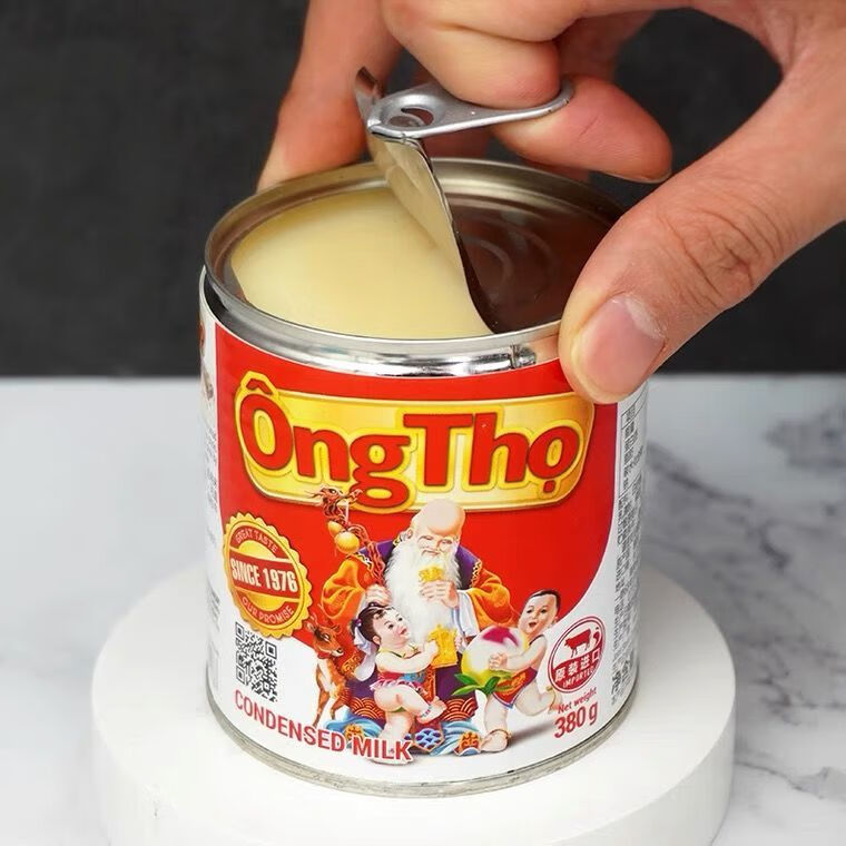 越南进口炼奶寿星翁炼乳咖啡奶茶蛋挞熊猫调整炼乳家用烘培原料熊猫