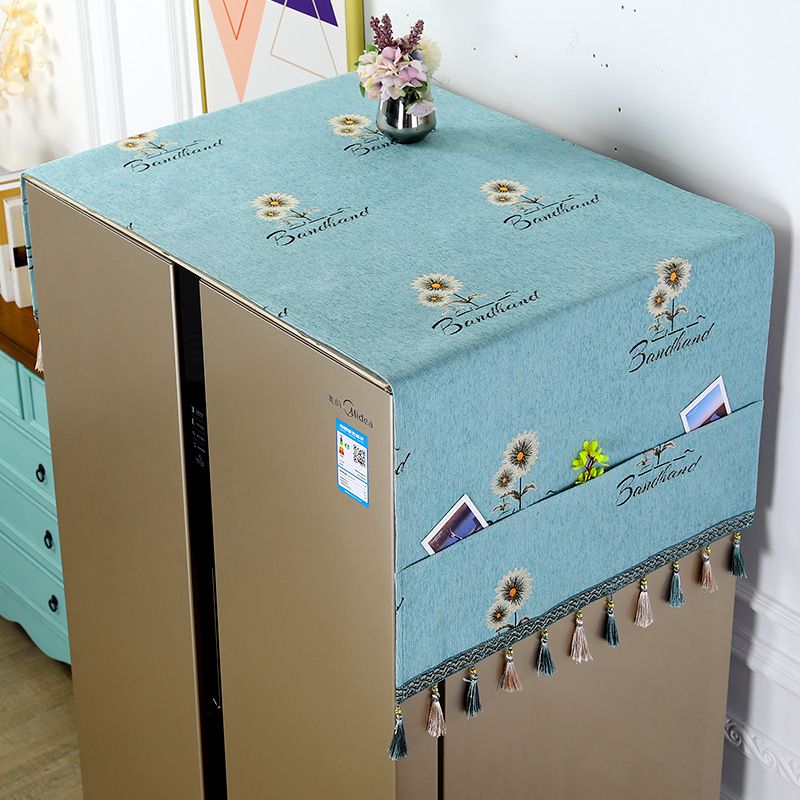 冰箱防尘盖布单开门防尘罩布保护罩遮灰布冰箱布罩子防尘冰柜盖布挡灰