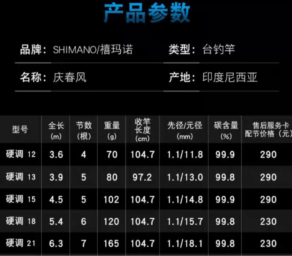 shimano 禧玛诺鱼竿路·亚竿庆春风碳素台钓超轻超硬28调鲫手竿仿竹节