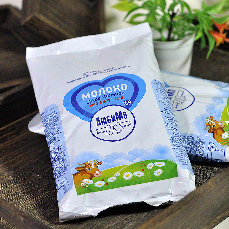 俄罗斯进口全脂奶粉柳宾斯基成人上班族白领早餐冲饮正品500g1袋500克