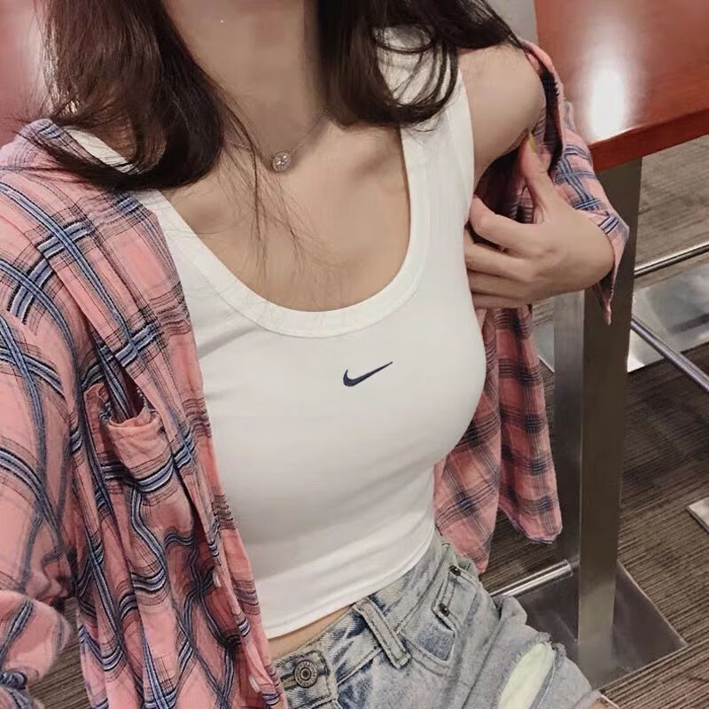 性感吊带同款纯吊带背心女韩版工字背心内搭短款无袖打底内外穿 灰色