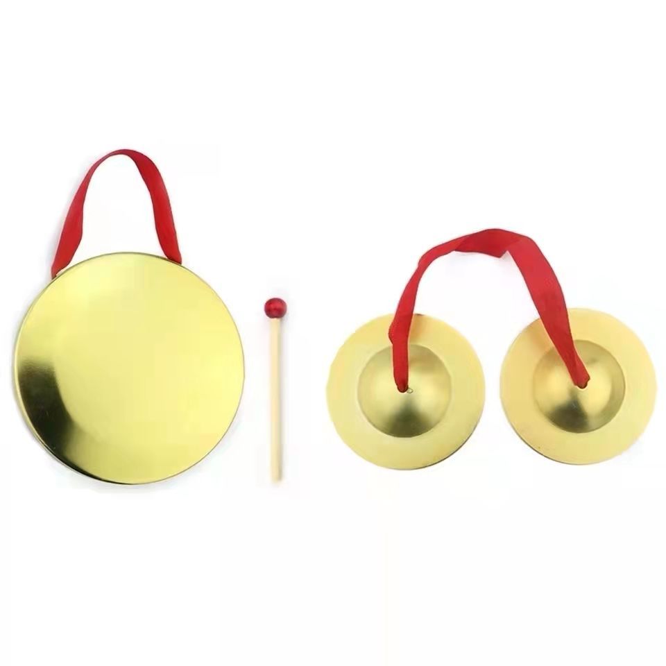 迷你小铜镲幼儿园表演三句道具敲击乐器小镲小钹儿童打击锣小锣小镲
