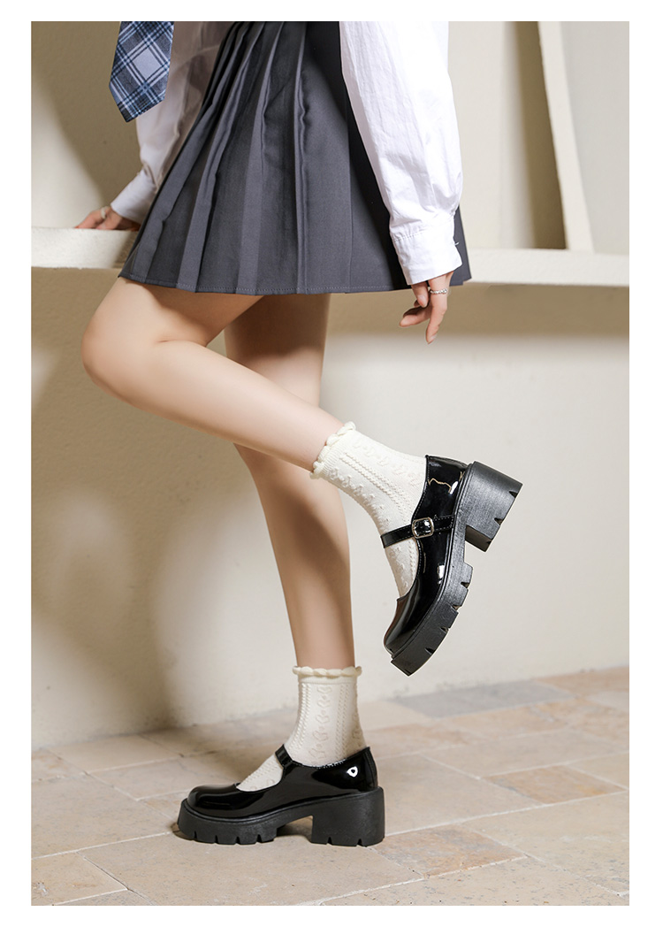 女初高中生高跟鞋大学生演讲毕业典礼仪鞋小皮鞋女日系jk制服鞋2022