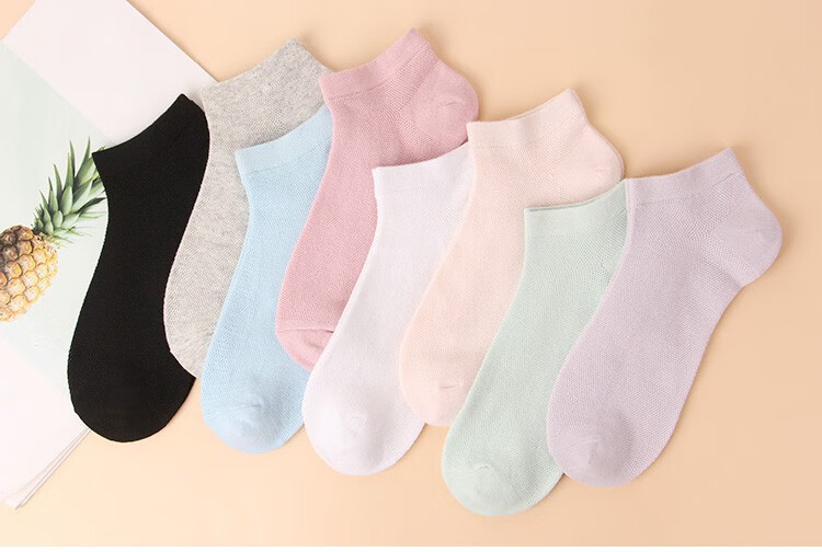 夏天薄棉袜孑ins潮袿子女士透气短袜浅口低帮色百搭棉女袜子春夏船袜