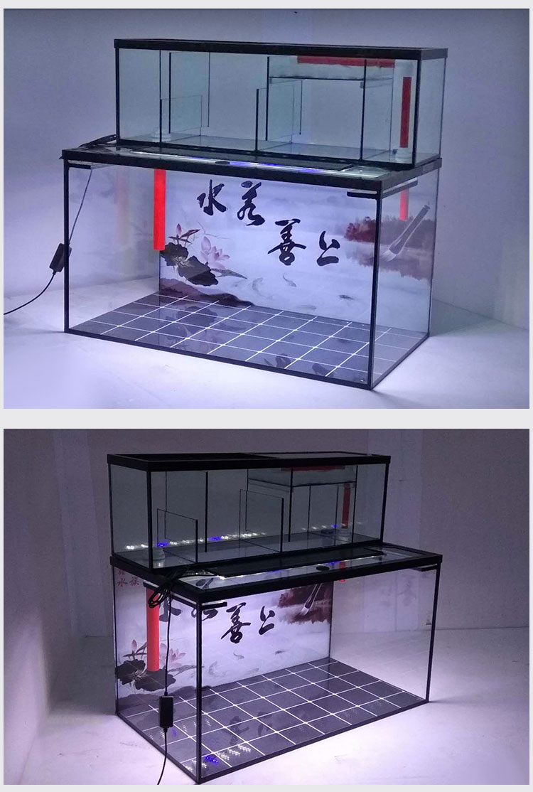 hkpz超白鱼缸外置上滤缸顶滤缸金晶玻璃鱼缸超白锦鲤缸金鱼缸超白缸