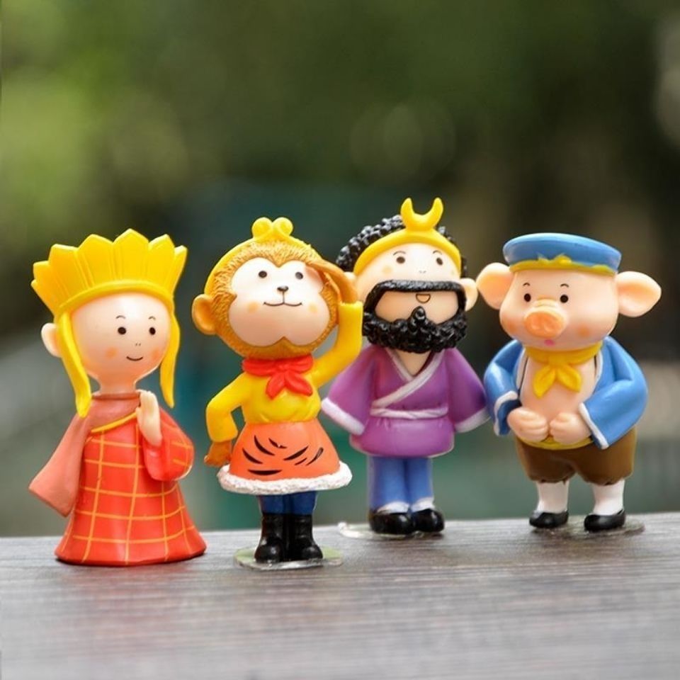 新品西游记玩具礼物西游记师徒四人微景观小摆件孙悟空唐僧猪八戒沙僧