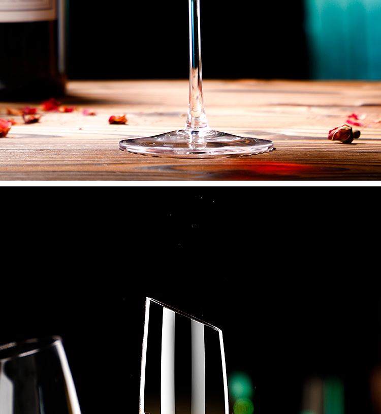 红酒杯香槟红酒杯创意高脚波尔多勃艮第酒杯葡萄酒杯斜口香槟杯195ml