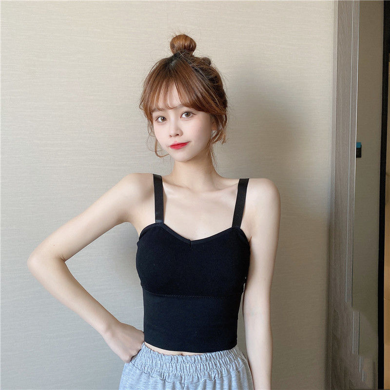 研豆美背裹胸抹胸内衣少女生学生韩版初中生打底衫小吊带时尚洋气百搭