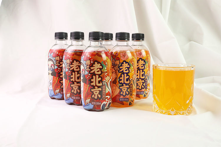 棉三老北京汽水香槟橙味碳酸饮料300ml2夏季饮品怀旧童年的味道香槟味