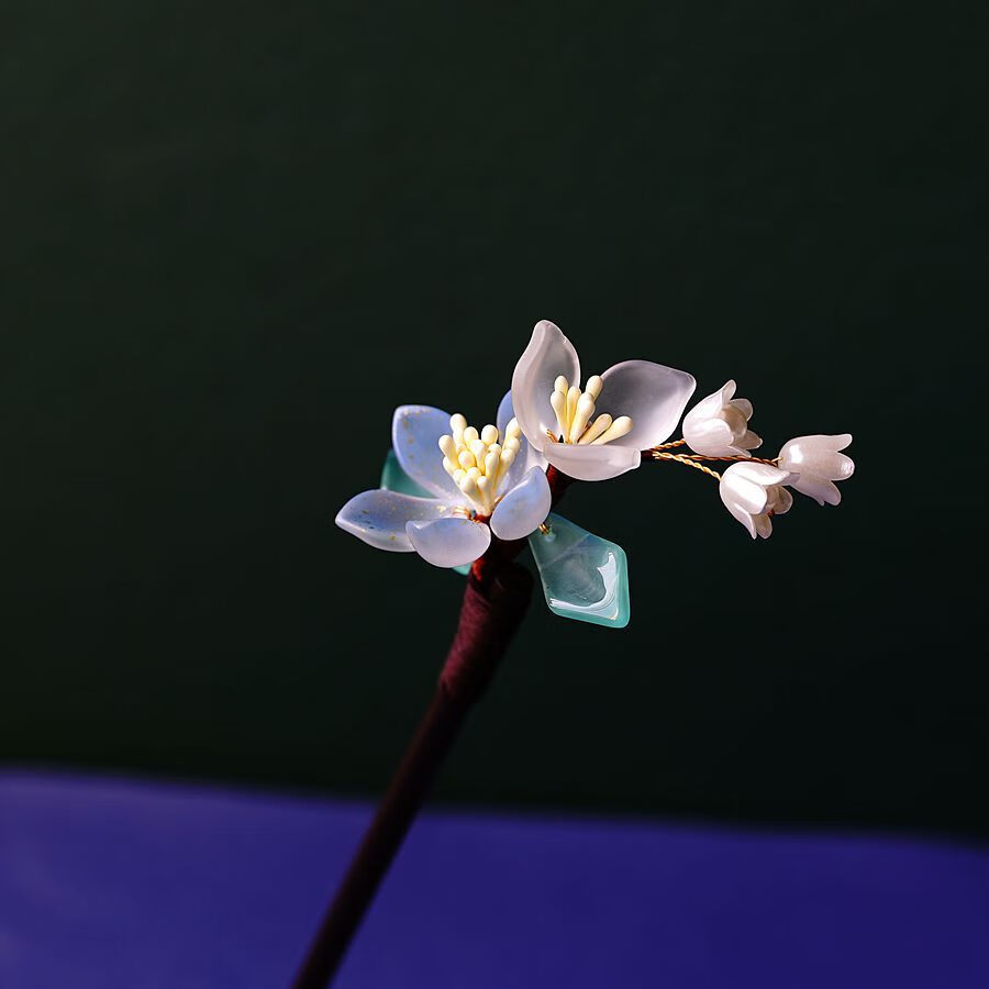 尚戈 新款古风设计玉兰花发簪女 步摇流苏簪子古装汉服配饰发钗 a一