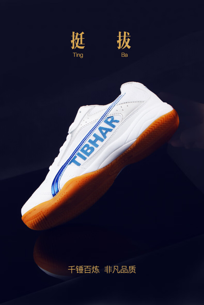 德国tibhar挺拔乒乓球鞋男女鞋夏季透气防滑训练球鞋乒乓球鞋 蓝羽 39
