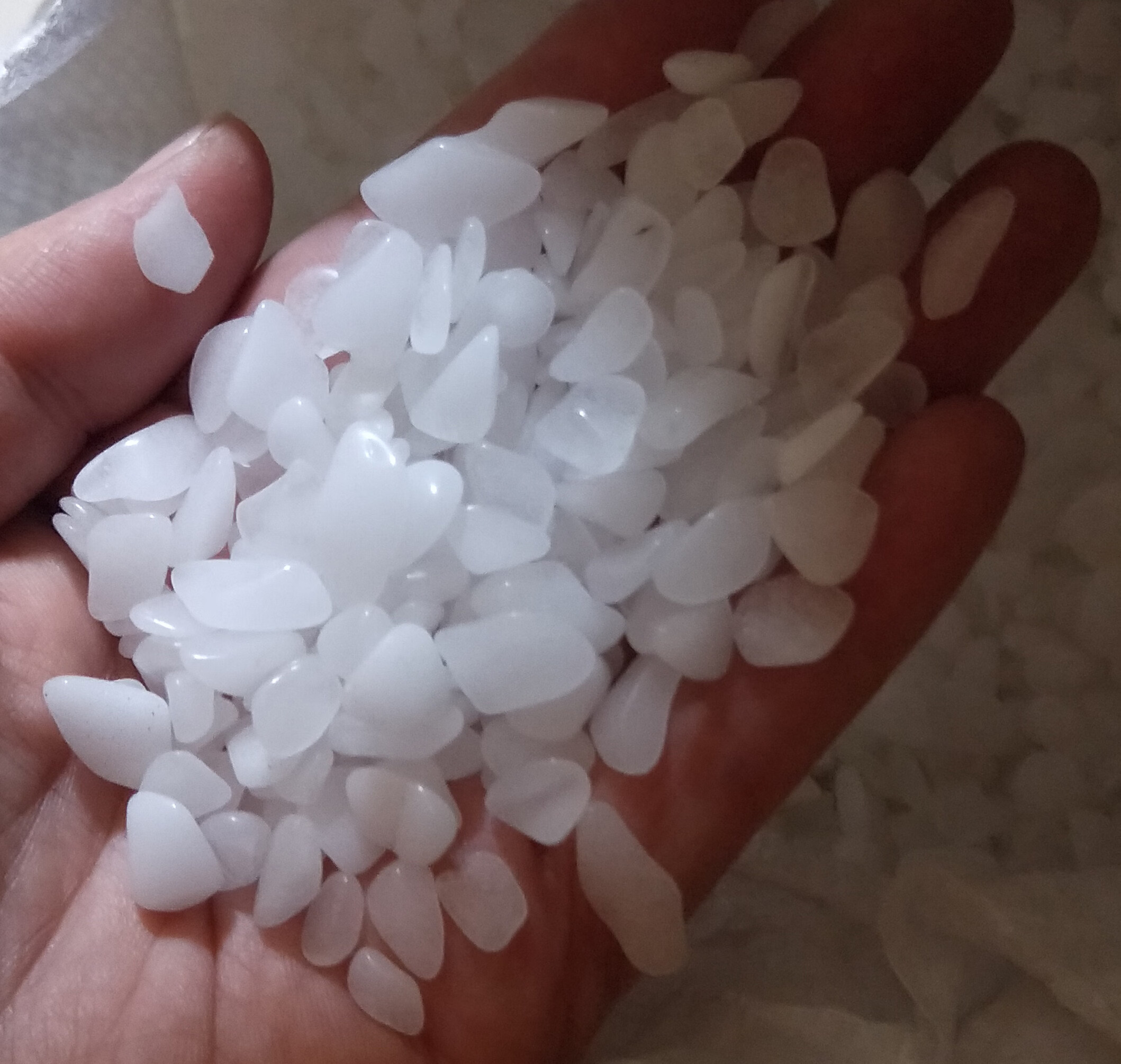 天然雪花白小石子多肉铺面石鱼缸装饰鹅卵石57毫米雪花白小碎石200克