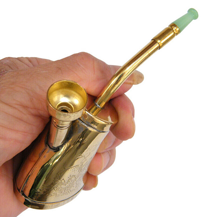 中国 纯铜水烟壶 水烟斗水烟筒水烟袋弯式 两用 过滤烟嘴 一用