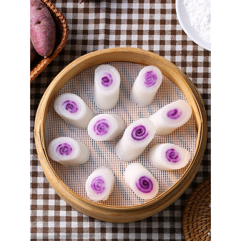 米兰跳糕220g紫薯糯米糕点心方便速食番薯早餐酒店商用半成品蒸米