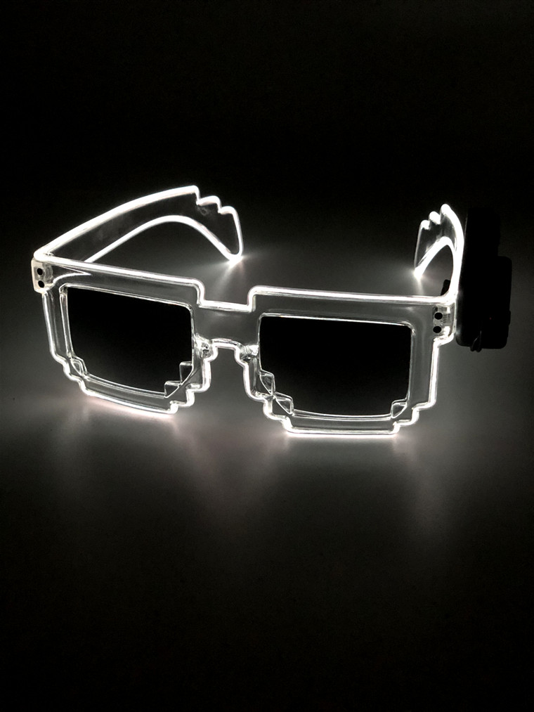 迪士尼(disney)led发光眼镜马赛克蹦迪墨镜el无线护目镜ktv酒吧气氛