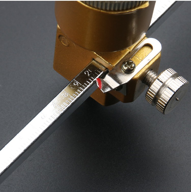 玻璃圆规刀抽油烟机玻璃开孔器玻璃刀厚玻璃切割划圆工具 黑色-直径40