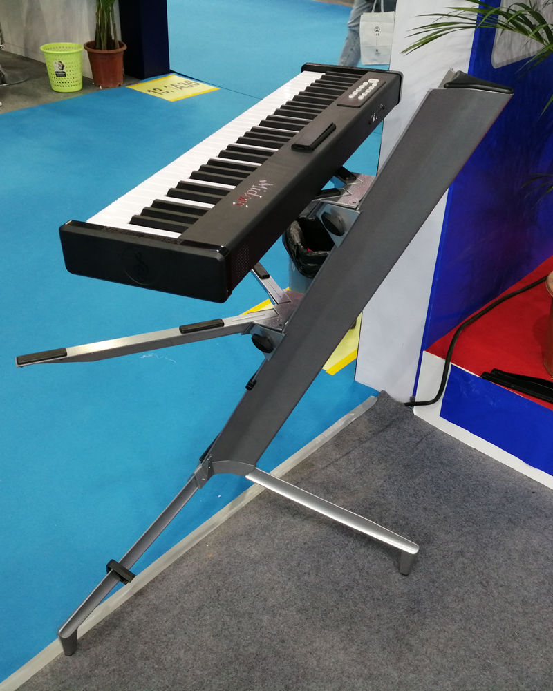 铝合金双层电子琴架双排键盘飞机架通用琴架电钢器架 双层琴架-雅致黑