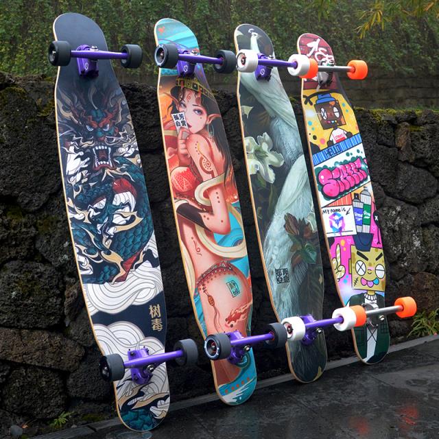 树毒孤芳自赏长板板滑板舞板平花男女玻纤刷街代步初学者男女刷街代步