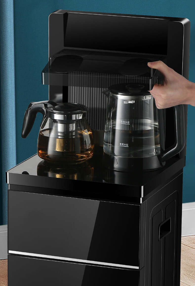 新款饮水机语音茶吧机家用下置水桶立式全自动小型台式冷热全智能鑫