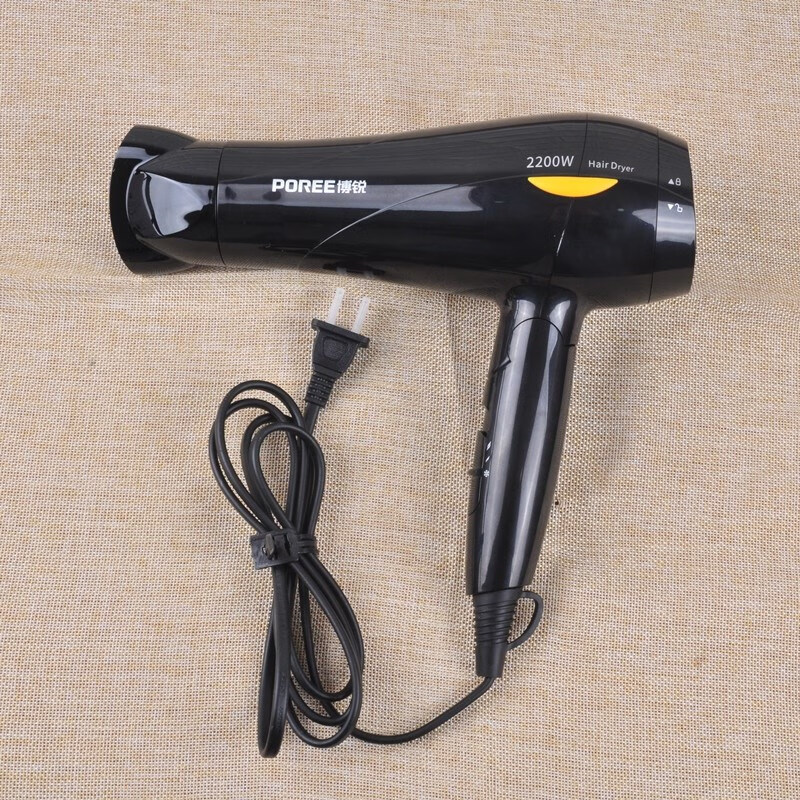 博锐电吹风机2200网红款家用护发大功率风筒发廊学生宿舍 6276白色带