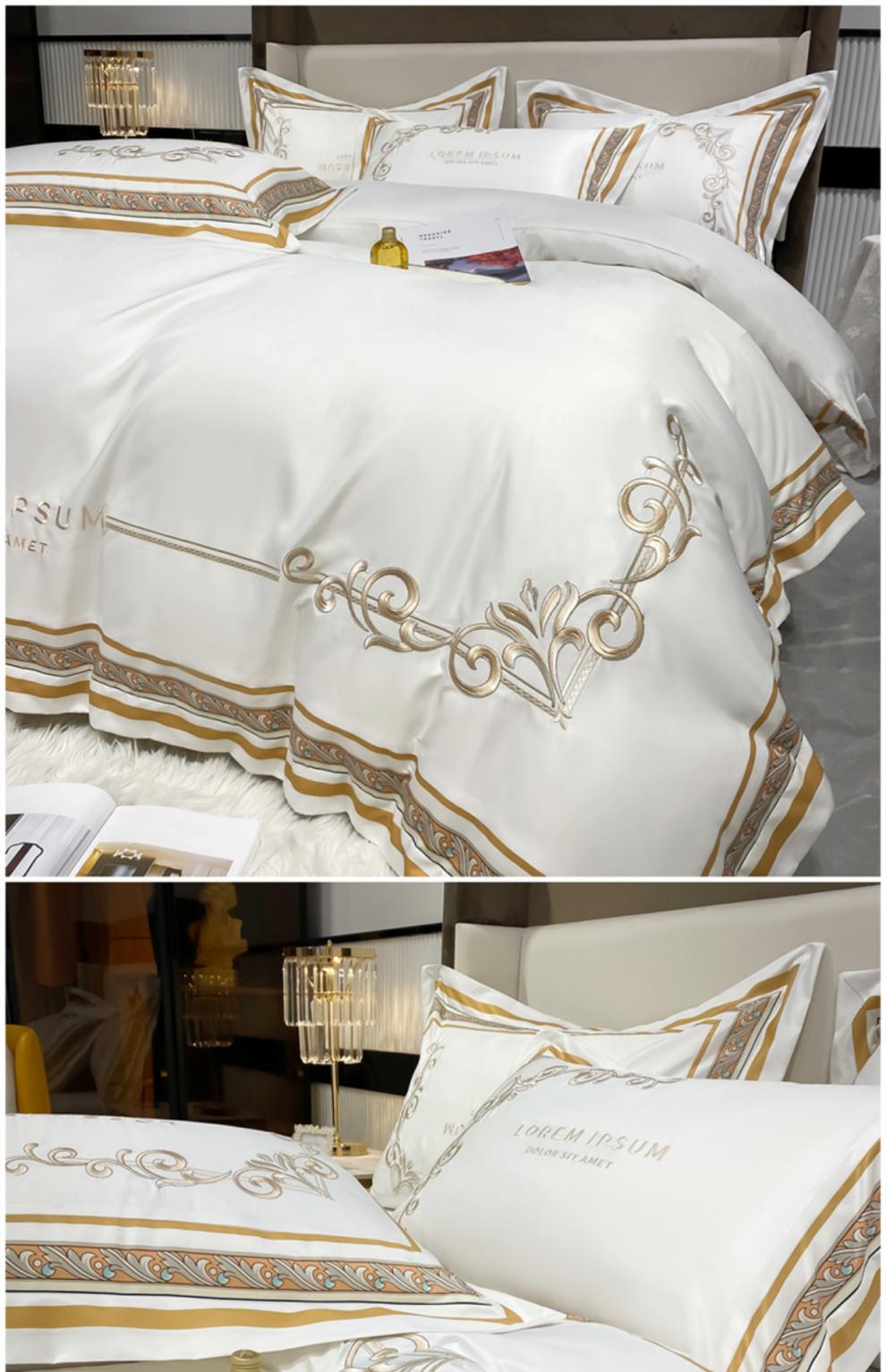 更多参数>>款式:床笠式图案:欧式纹样织造工艺:刺绣适用季节:夏季被套