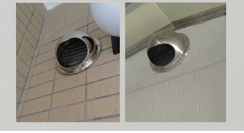 风帽 不锈钢外墙风帽屋顶外墙出风口排气罩穿墙外气口防雨挡风帽无