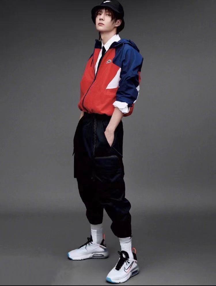 耐尅联名max 2090王一博同款半掌气垫缓震透气增高男女休闲运动跑鞋