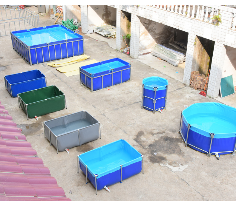 室外帆布鱼池帆布鱼池防水布专用加厚新型室外大型户外养鱼养殖水箱