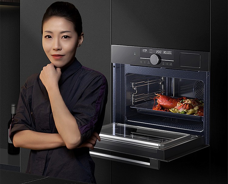 美的(midea)微蒸烤一体机 嵌入式微蒸烤炸电蒸箱家用50l大容量蒸烤箱