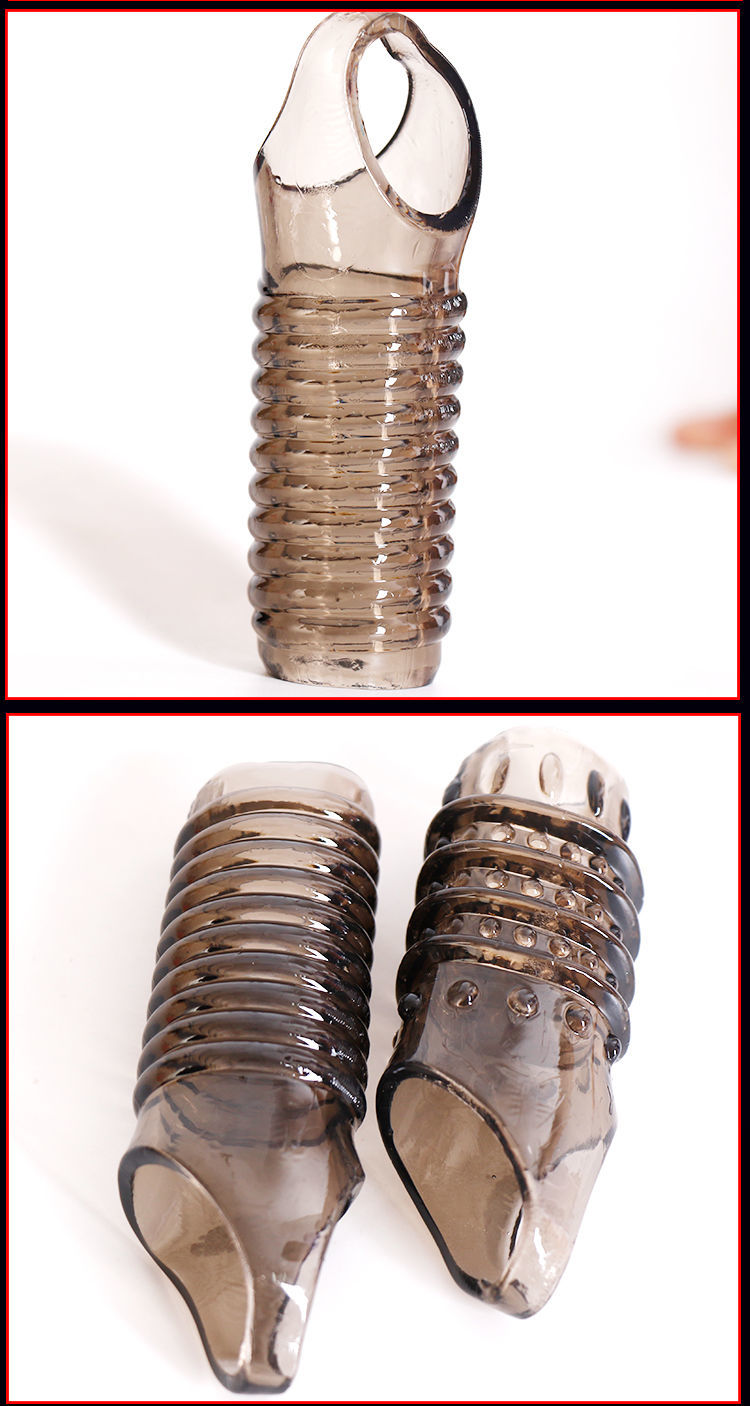 狼牙阴茎套男用加大加粗龟头棒锁精震动包皮阻复环器情趣性品 三口