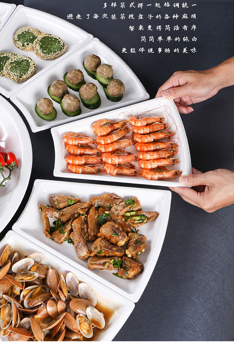 拼盘碗碟 拼盘餐具组合网红拼盘创意圆组合盘子酒席密胺餐具套装过年