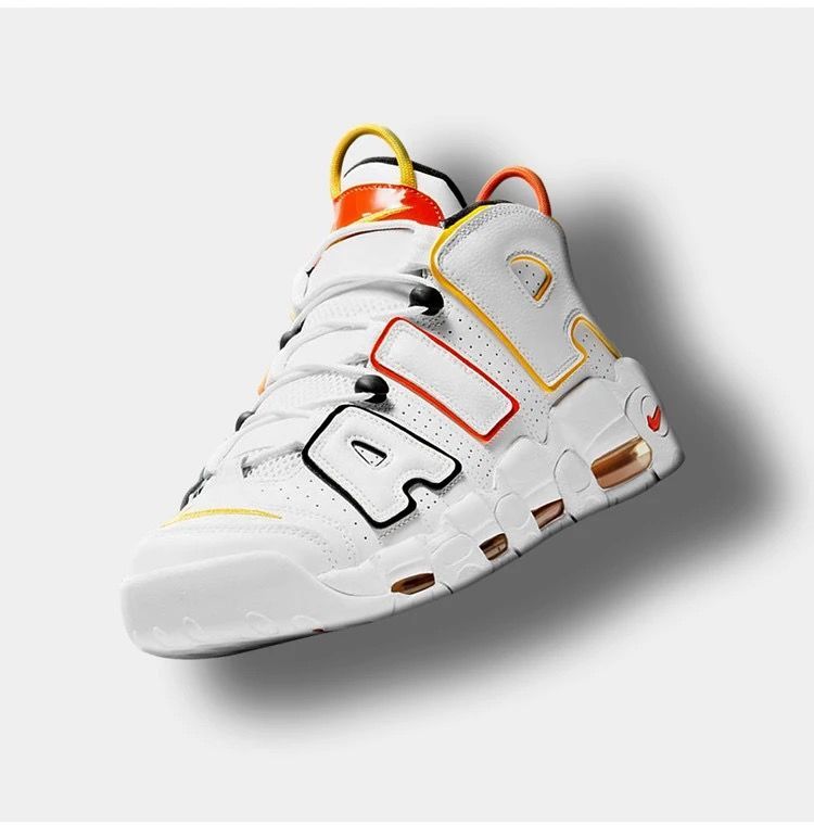大air皮蓬篮球鞋aj高帮男鞋女鞋休闲鞋三色拼接外星人蛇皮运动鞋 白橙