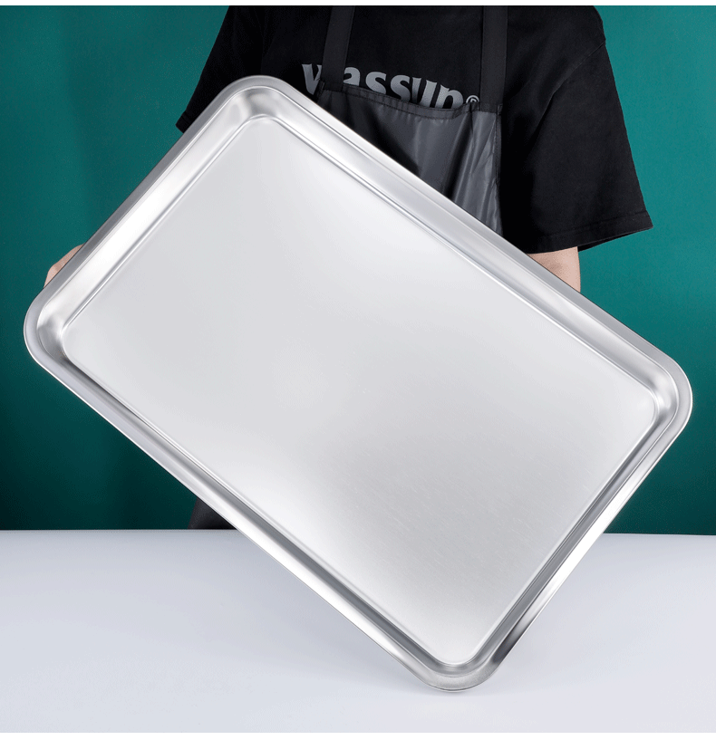 蒸箱托盘304不锈钢蒸饭盘长方形商用蒸饭柜专用蒸盘饭店大号 201钢