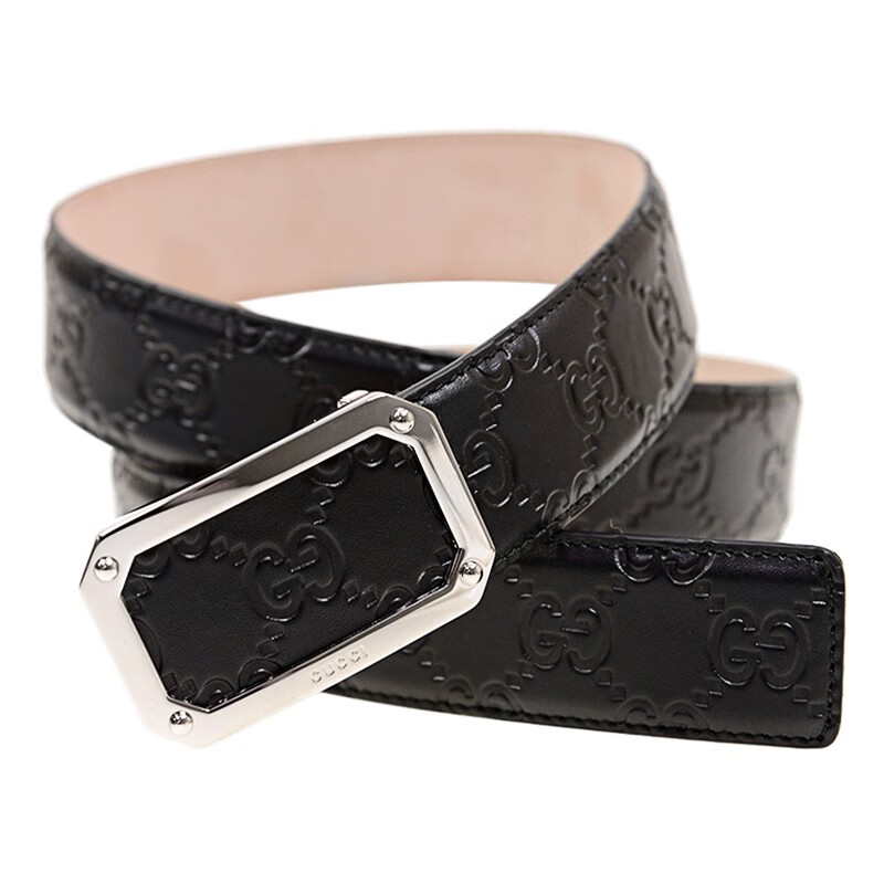 gucci古驰皮带 经典款女士黑色系方扣休闲简约腰带 黑色403941 cwc0n