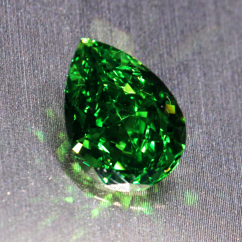雷迪恩冰花切工沙弗莱裸石绿色宝石彩宝戒指面吊坠未镶嵌复古小众