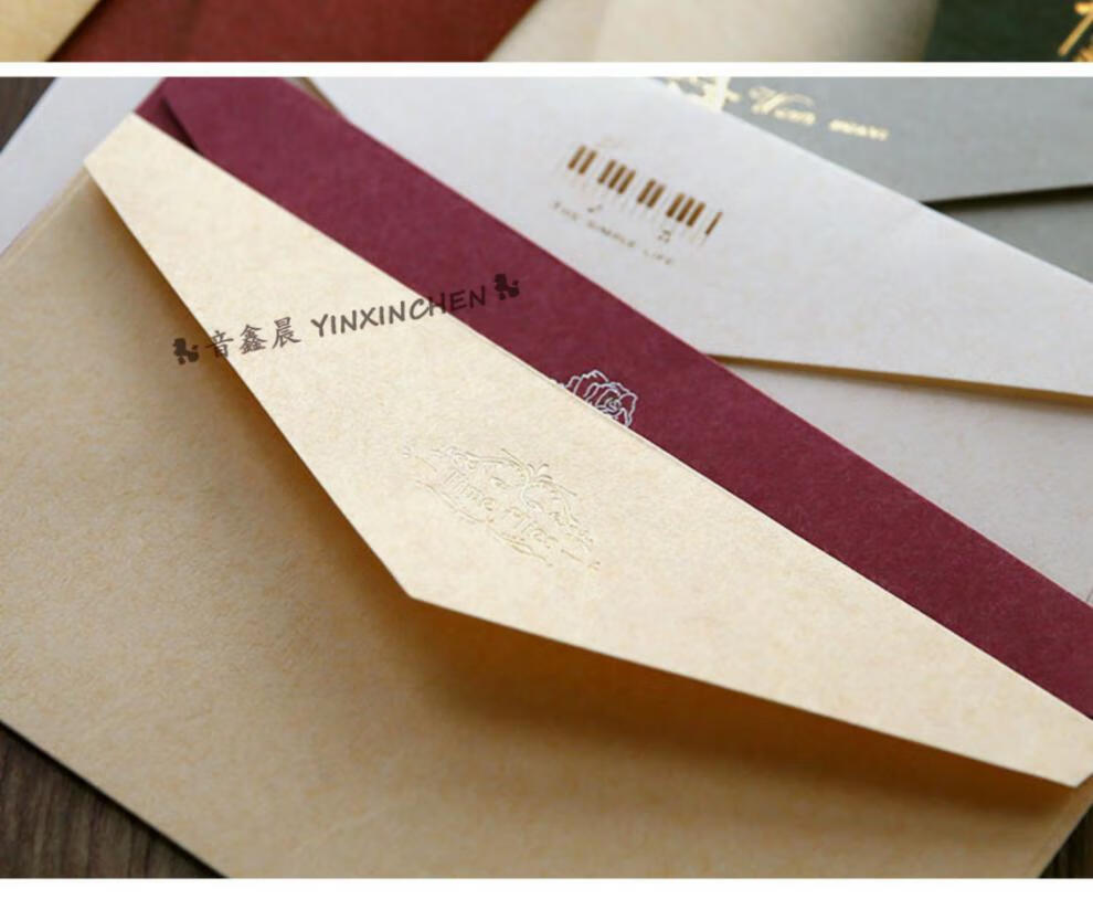 用发票收纳复古文艺小清新欧式烫金情书信纸 16张白纸信纸(不同图案)