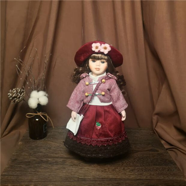 30厘米小号可爱陶瓷洋娃娃家居办公室客厅卧室个性摆件生日结婚礼 17